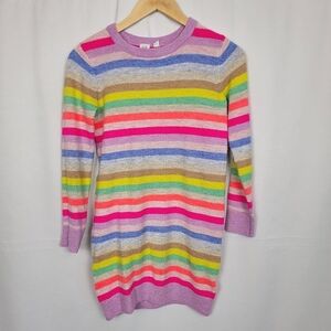 Girls Colorful Striped Sweater Dress #1431